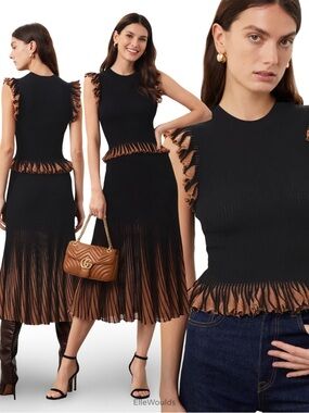 Ulla Johnson Leila Top Black Brown Size Small $390